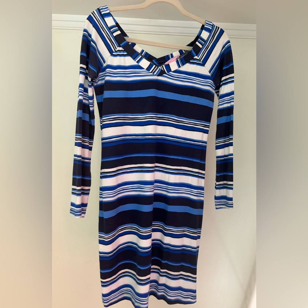 ADORABLE Blue Striped Lilly Pulitzer Dress, S